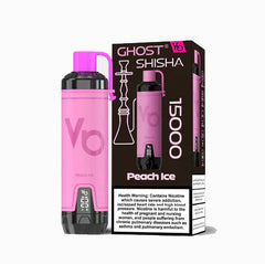 Ghost Shisha Peach Ice – 15000 Puffs Disposable Vape | 5mg Nic Salt UAE