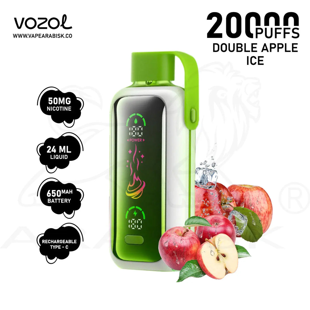 Vozol Star Double Apple Ice 20000 Puffs – 50MG Disposable Vape Dubai