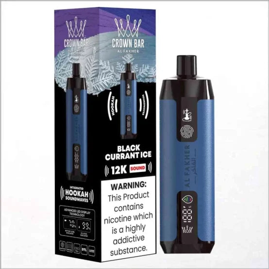 Al Fakher Crown Bar 12K Puffs – Black Currant Mint | Disposable Vape UAE